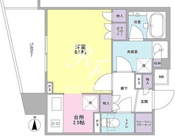 プラウドタワー亀戸 402 間取り図