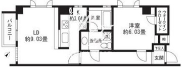レジディア三軒茶屋2 201 間取り図