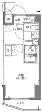 エスレジデンス雑司が谷 702 間取り図