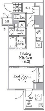 レジディア西小山 310 間取り図