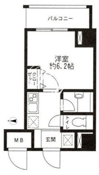 レジディア東品川 412 間取り図