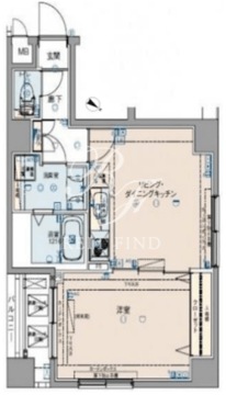 ロメック勝どき 701 間取り図