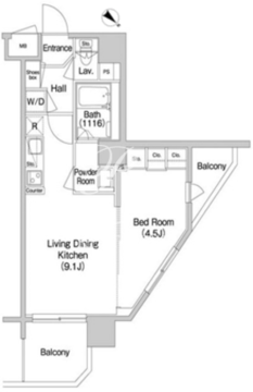 コンフォリア南砂町 1312 間取り図