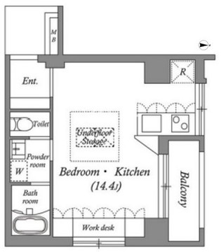 クレアトーレ日暮里 302 間取り図