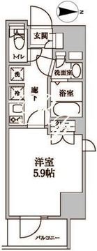 レジディア中延2 201 間取り図