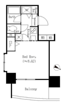 アーバネックス戸越銀座 902 間取り図