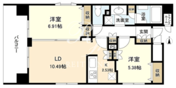 スタイリオ旗の台2 905 間取り図