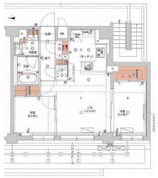 ハーモニーレジデンス神楽坂ヒルズセカンド 601 間取り図