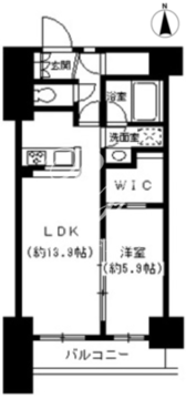 パークキューブ東品川 1108 間取り図