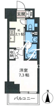 プライムメゾン市谷山伏町 405 間取り図