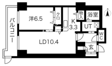 シティコート目黒 2-301 間取り図