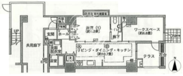 シティコート目黒 4-104 間取り図