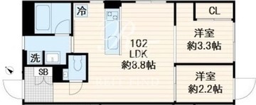 フレア世田谷3 102 間取り図