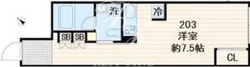フレア世田谷3 203 間取り図