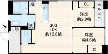 フレア世田谷3 303 間取り図
