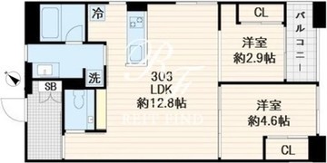 フレア世田谷3 403 間取り図