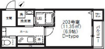 向島テラス 203 間取り図