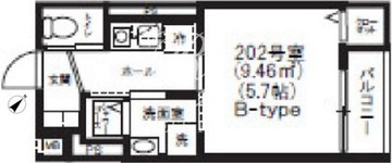 向島テラス 202 間取り図