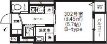 向島テラス 302 間取り図