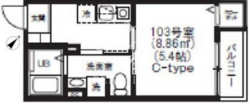 向島テラス 103 間取り図