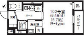 向島テラス 102 間取り図