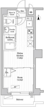 中野新井薬師レジデンス 304 間取り図