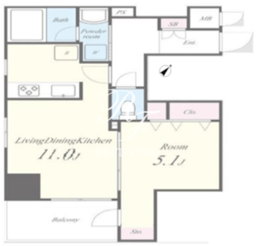 ラウルス武蔵小山 401 間取り図