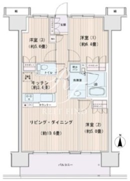 エスティメゾン豊洲レジデンス B-513 間取り図
