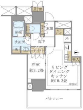 ブリリアタワー池袋ウエスト 608 間取り図