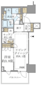 ブリリアタワー池袋ウエスト 1403 間取り図