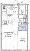 アトリオフラッツ中野新井薬師 305 間取り図
