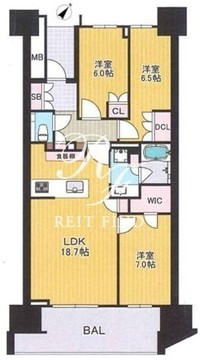 晴海フラッグ PARK-E-1409 間取り図