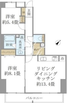 ＳＳ．ＦＬＡＴ神楽坂サウス 1002 間取り図
