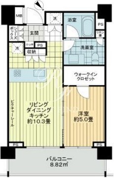 イクサージュ目黒 321 間取り図