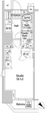コンフォリア蒲田 1113 間取り図
