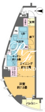 カスタリア池袋 304 間取り図
