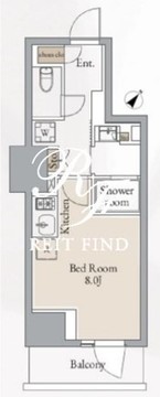 クロスレジデンス高田馬場 1108 間取り図