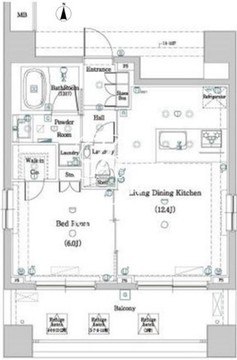 ディップス神楽坂 606 間取り図