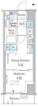 パークアクシス新宿百人町 231 間取り図