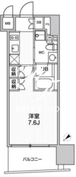 ウィーヴプレイス浅草サウス 502 間取り図