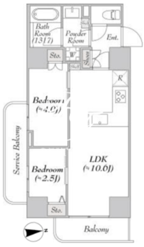 ルミーク浅草 401 間取り図