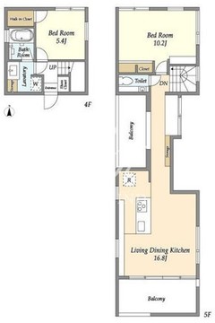 アスティーレ麻布十番 401 間取り図