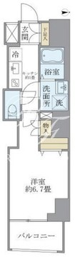 プルミエ市谷薬王寺 401 間取り図