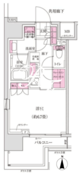 ディームス木場 201 間取り図