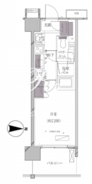 エースタンダード芝浦 707 間取り図