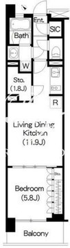 ブリリアイスト三軒茶屋 I-225 間取り図