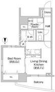 プライムアーバン町屋サウスコート 605 間取り図