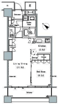 ザ東京タワーズミッドタワー 1313 間取り図