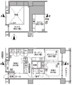 東雲キャナルコートCODAN 18-1404 間取り図