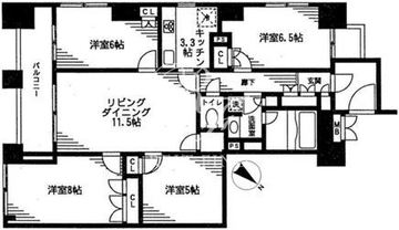 レジディア日本橋馬喰町 1201 間取り図